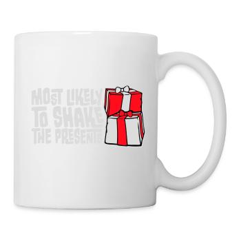 Le plus susceptible de secouer les cadeaux Noël Fun - Mug blanc - blanc - Droite