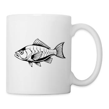 Fische Fisch T-shirt Geschenk Angler - Tasse - Weiß - Rechts