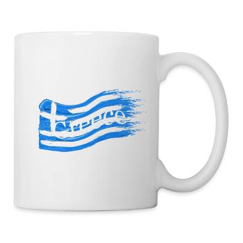 Griechische Fahne - Tasse - Weiß - Rechts