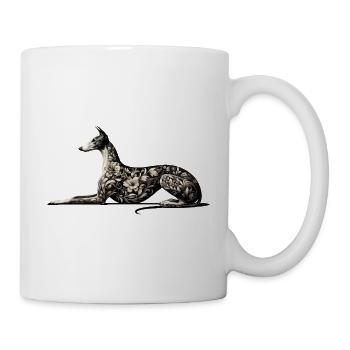 Galgo Embroidery Design - Mug - white - Right
