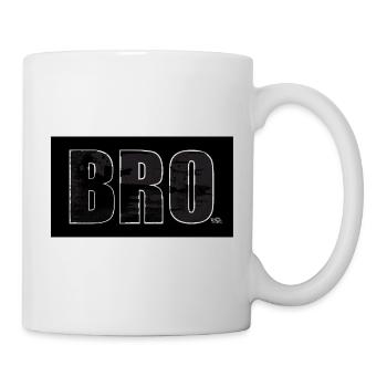 Fettgedrucktes BRO Distressed Typography T-Shirt - Tasse - Weiß - Rechts