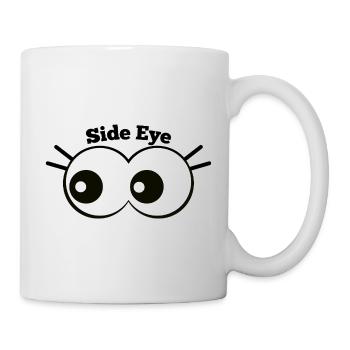 Side Eye Cartoon Eye Joke - Mug - white - Right