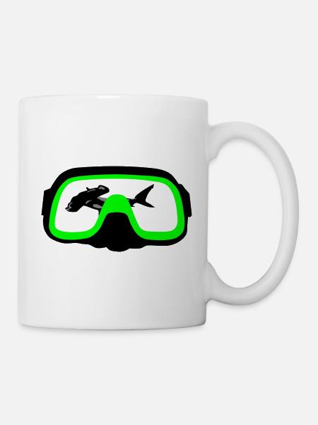 Taucherbrille - Tasse - Weiß