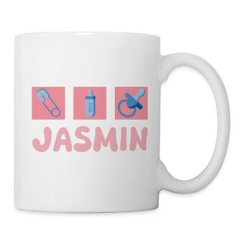Jasmin als Schnuller - Tasse - Weiß - Rechts