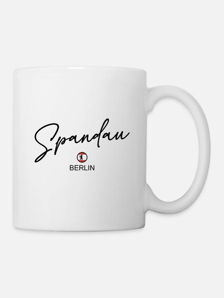 Spandau - Berlin Flagge - Berliner Bär Berlinerin - Tasse - Weiß