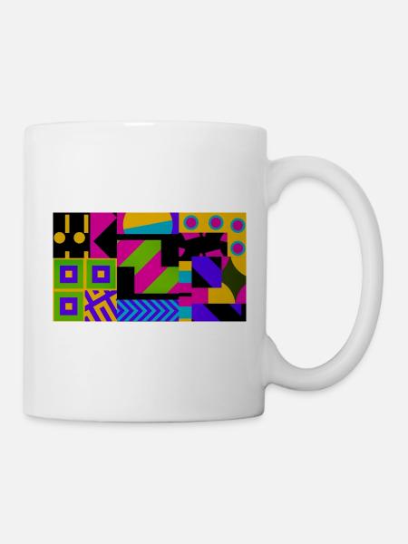 Nova Neon Geometrie - Tasse - Weiß