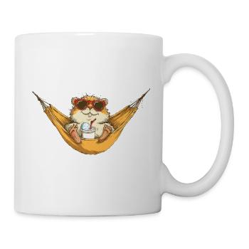 Summer hamster in hammock style - Mug - white - Right