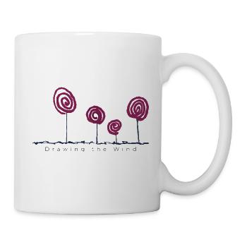 Drawing the Wind – Abstrakte Blumenkunst - Tasse - Weiß - Rechts