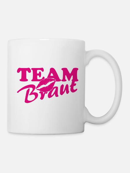Équipe Brant Baiser à Lèvres Rose Néon - Mug blanc - blanc