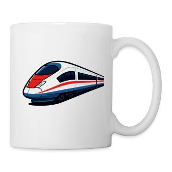 Neonlinien Hochgeschwindigkeitszug - Tasse - Weiß - Rechts