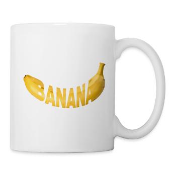 Banana Schriftband Druck - Tasse - Weiß - Rechts