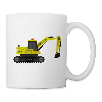 Bagger - Tasse - Weiß - Rechts