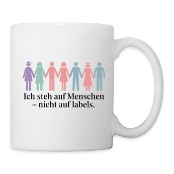 I like people – not labels - Mug - white - Right