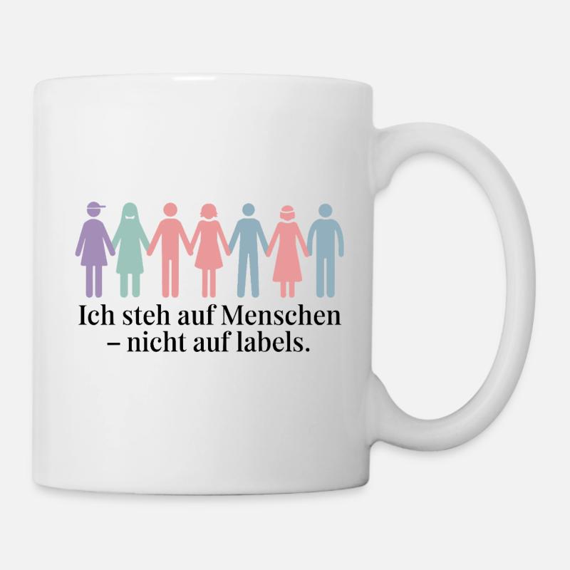 J’aime les gens – pas les étiquettes - Mug blanc - blanc