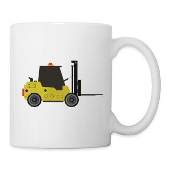 Gabelstapler - Tasse - Weiß - Rechts