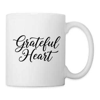 Grateful Heart Script - Tasse - Weiß - Rechts