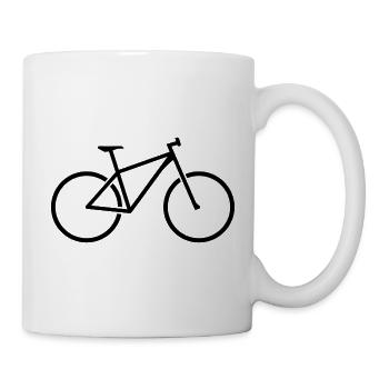 Stylish Bicycle Line Art Motif for Cycling Fans - Mug - white - Right
