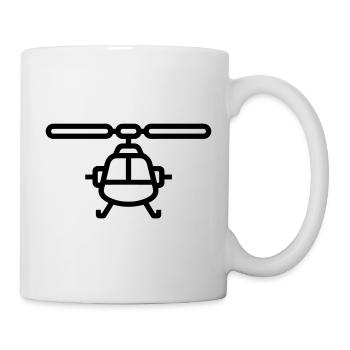 Hubschrauber - Tasse - Weiß - Rechts