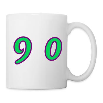 90. 90 ANS. 90e ANNIVERSAIRE. ANNIVERSAIRE 90 ANS. - Mug blanc - blanc - Droite