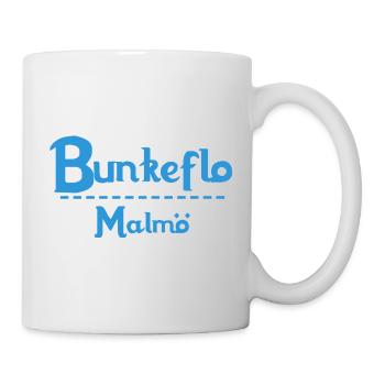 Centrum Malmö – Blue Text Design - Tasse - Weiß - Rechts