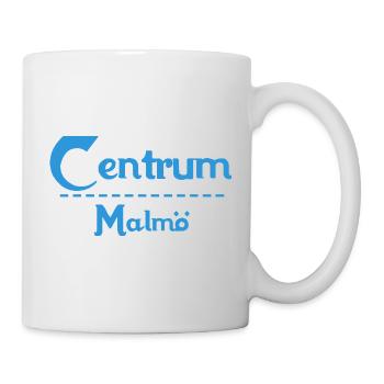 Centrum Malmö – Blue Text Design - Mug - white - Right