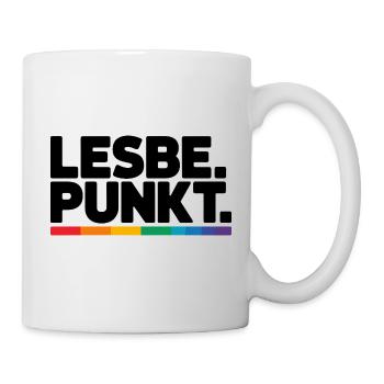 Lesbian Point Fier Fierté Lesbienne Dit LGBT CSD - Mug blanc - blanc - Droite