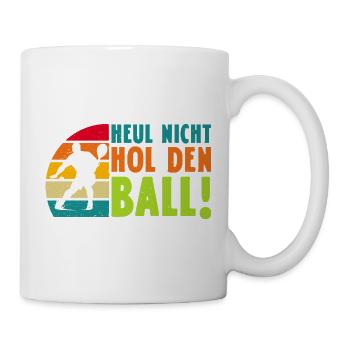 Jeu de padel NE HURLE PAS CHERCHER LE BALLON Drôle - Mug blanc - blanc - Droite