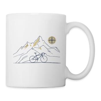 Bicycle Mountain Motif - Mug - white - Right