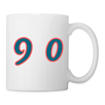90. 90 ANS. 90e ANNIVERSAIRE. ANNIVERSAIRE 90 ANS. - Mug blanc - blanc - Droite
