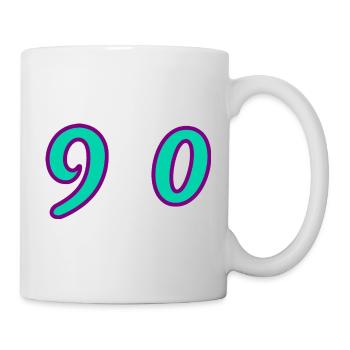 90. 90 ANS. 90e ANNIVERSAIRE. ANNIVERSAIRE 90 ANS. - Mug blanc - blanc - Droite