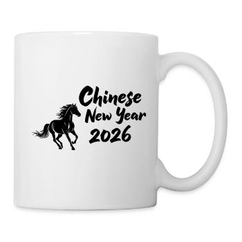 Chinese New Year 2026 Pferdesymbol - Tasse - Weiß - Rechts