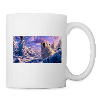 Magical Polar Bear Winter Dream Fantasy Art - Mug - white - Right