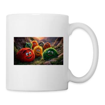 Cheerful Fluffy Monster Pixar Style Fun - Mug - white - Right