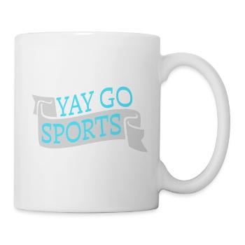 Yay Go Sports Sarkastisch Lustig Anti Sport Humor - Tasse - Weiß - Rechts
