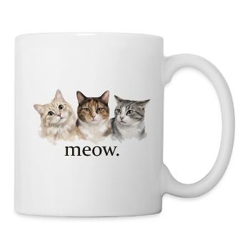 Katzen miauen lustig Katzenliebhaber lustig miauen - Tasse - Weiß - Rechts