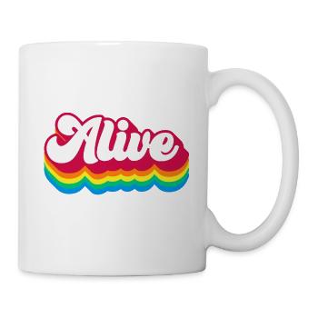 Alive - Retro Rainbow 70s - Mug - white - Right