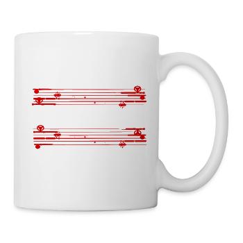 Austria flag from fishing rods angler fishing - Mug - white - Right