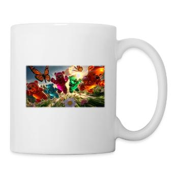 Gummibärchen-Abenteuer im Frühlingslicht - Tasse - Weiß - Rechts
