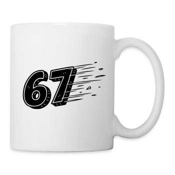 67 Meme Speedlines – Fast Comic Number - Mug - white - Right