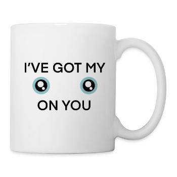 Zwillingspaar mit großen Augen - Tasse - Weiß - Rechts