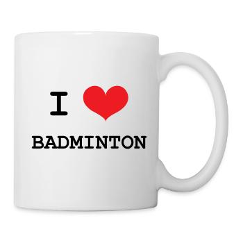 Badminton - Sport - Racket - Mug - white - Right