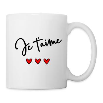 NUR LIEBE. LIEBE. ICH LIEBE DICH. HERZ. ALLES GUTE ZUM GEBURTSTAG. - Tasse - Weiß - Rechts