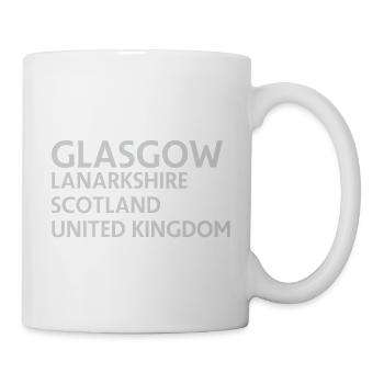 Glasgow – Scotland Textdesign - Tasse - Weiß - Rechts