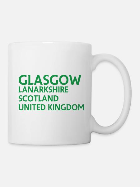 Glasgow – Scotland Textdesign - Tasse - Weiß