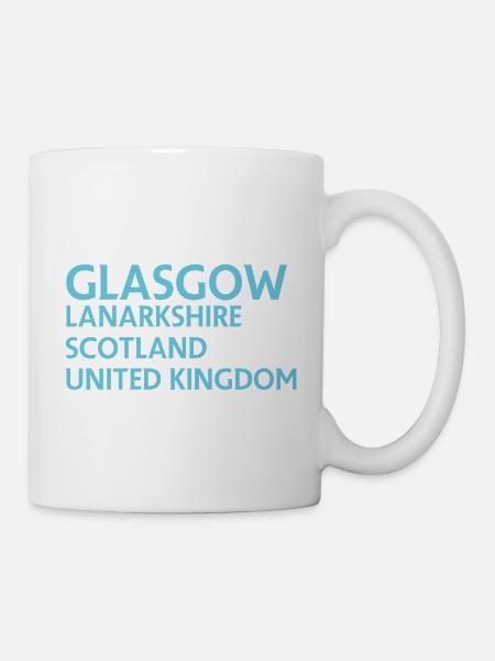 Glasgow – Scotland Textdesign - Tasse - Weiß