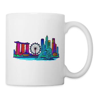 Skyline de Singapour - Mug blanc - blanc - Droite