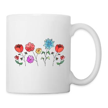 Blumen - Tasse - Weiß - Rechts