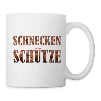 SCHNECKENSCHüTZE Gartenarbeit Gärtner Beet Rasen - Tasse - Weiß - Rechts