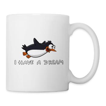 Pingouin - J’ai un rêve - Mug blanc - blanc - Droite