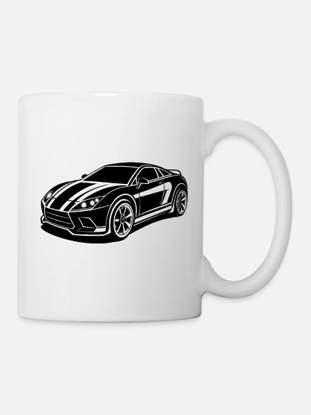 Sportwagen - Tasse - Weiß